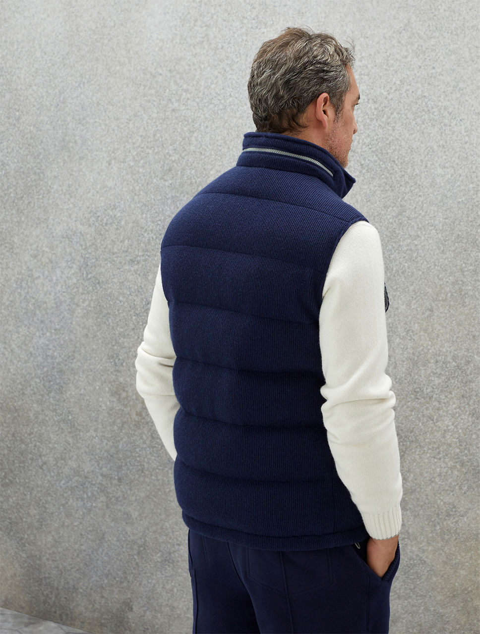Blue Striped recycled-knit sweater vest, Our Legacy