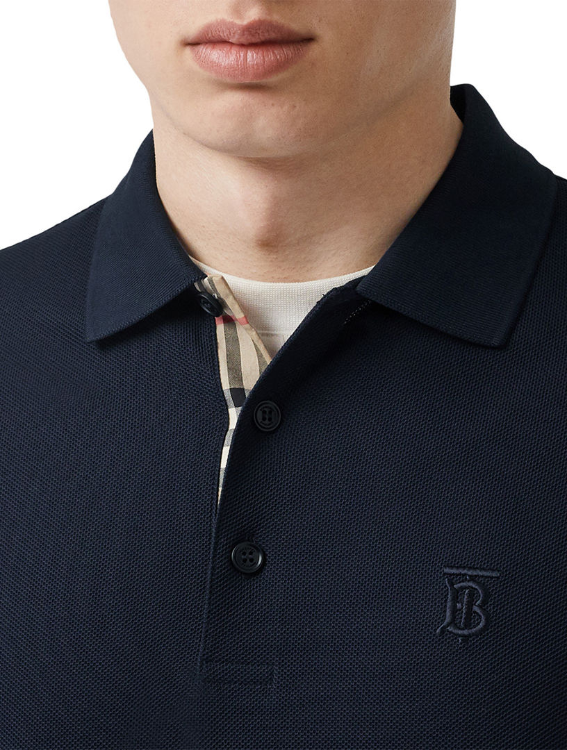 BURBERRY Monogram Motif Cotton Piqué Polo Shirt | Holt Renfrew