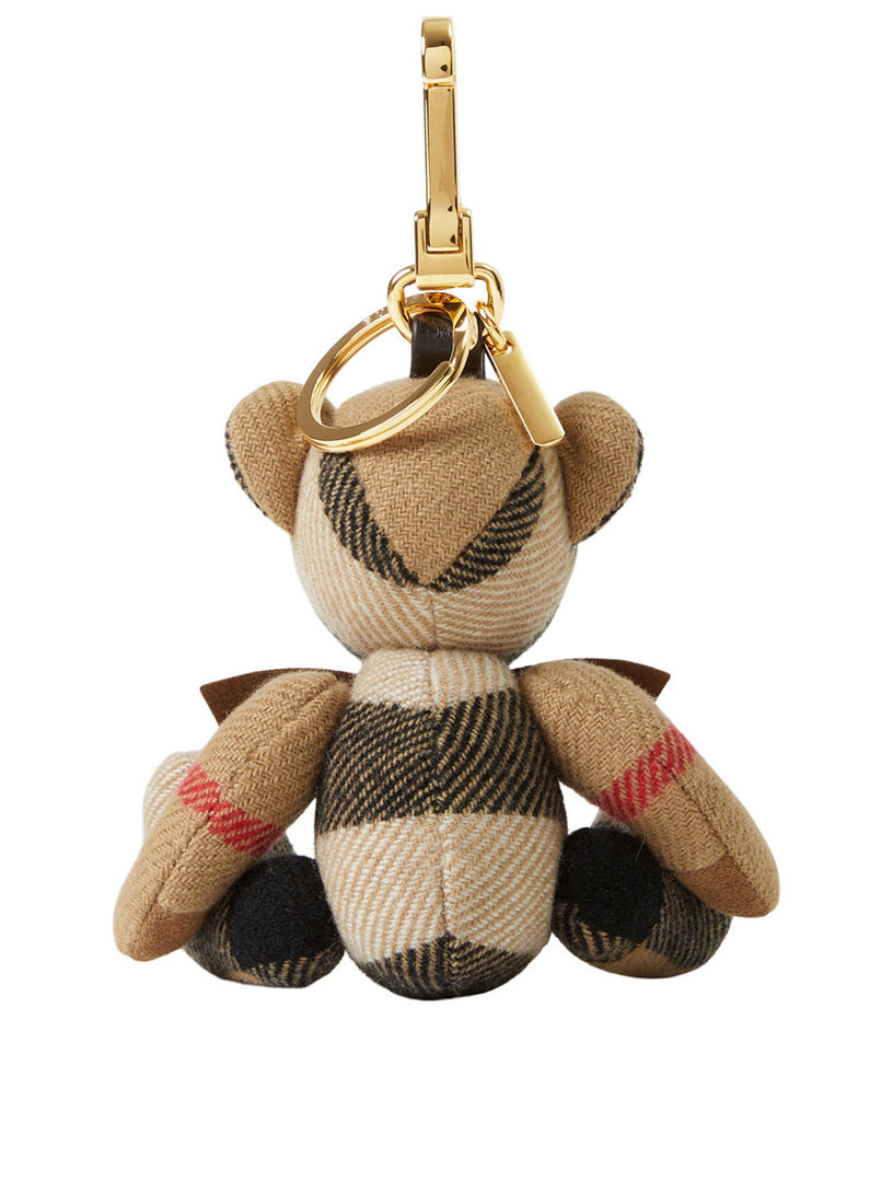 Burberry Multicolor House Check Canvas Thomas Bear Bow Tie Keychain Bag  Charm – STYLISHTOP