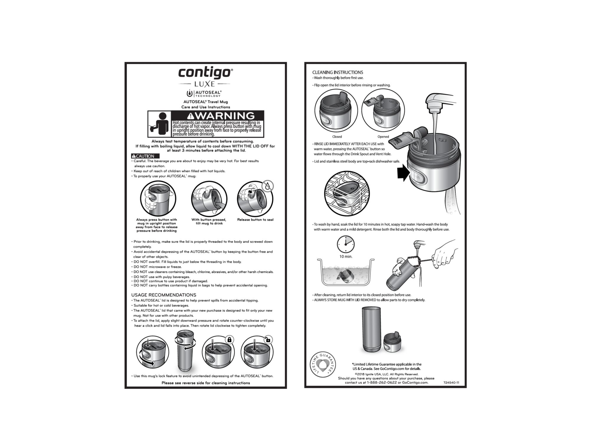 CONTIGO Autoseal lid cleaning (disassembly) 