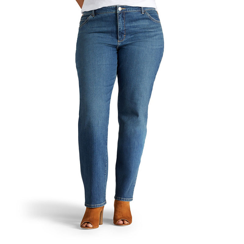 Lee Instantly Slims Classic Jean- Plus, Womens, Size 24W Petite, Blue