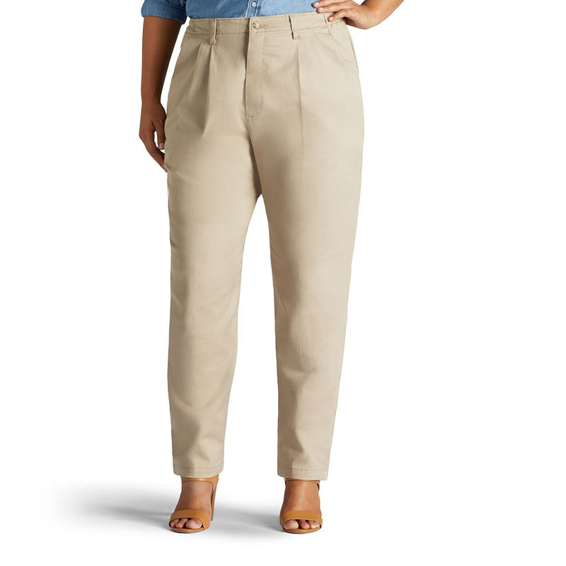 Lee SideElastic Twill Pants Plus, Womens, Size 16W, Blue