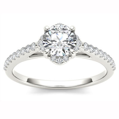 Womens 1 CT. T.W. Round White Diamond 14K Gold Engagement Ring JCPenney