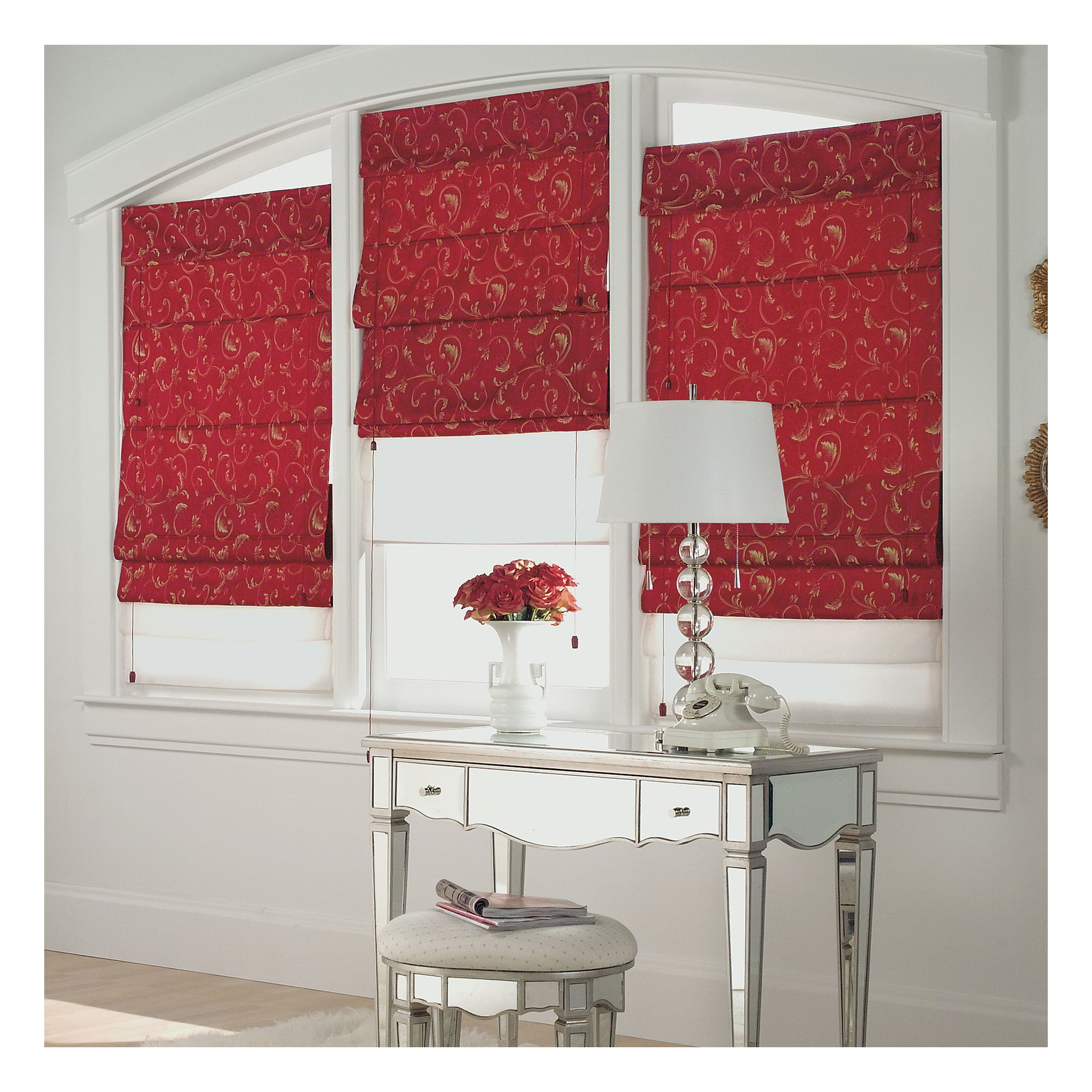 JCP Home Collection Custom Spencer Double Roman Shade Sizes on PopScreen