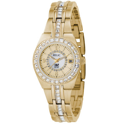 Relic® Womens GoldTone Bracelet Watch ZR11778 JCPenney