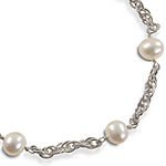 6-6.5mm Cultured Freshwater Pearl Chain Bracelet