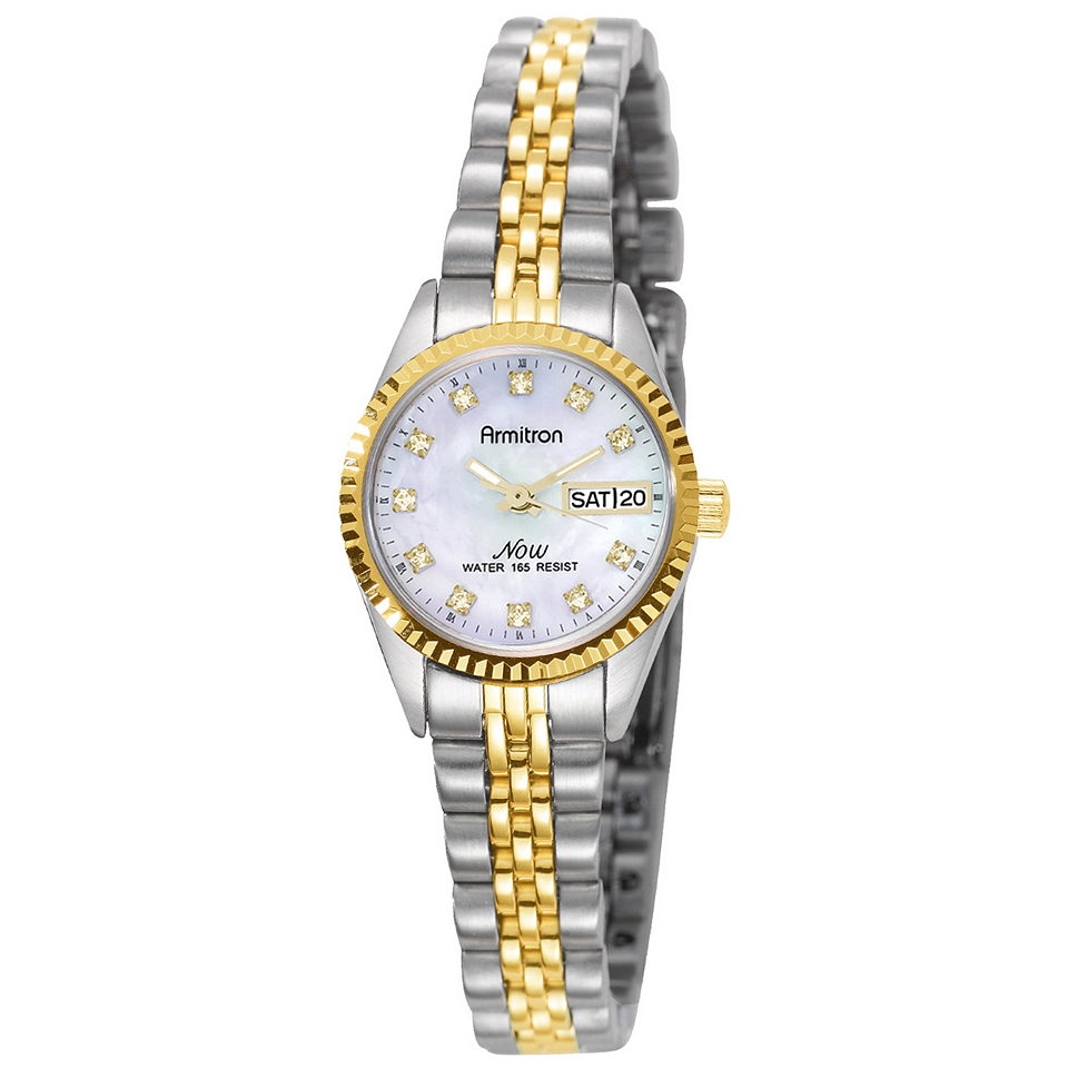 Armitron Womens Silvertone Mother of Pearl Watch