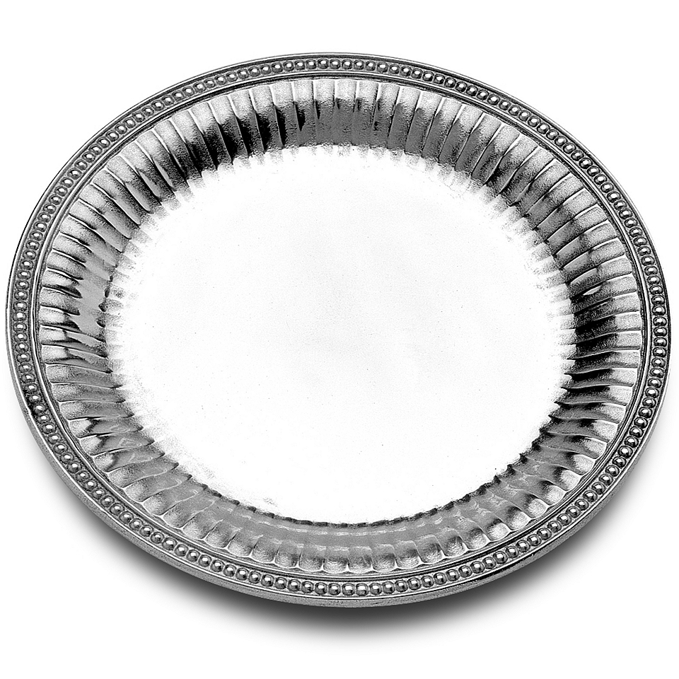 Wilton Armetale Flutes & Pearls Large Round Tray