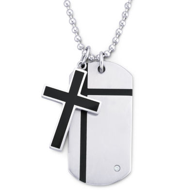 cross dog tag pendant