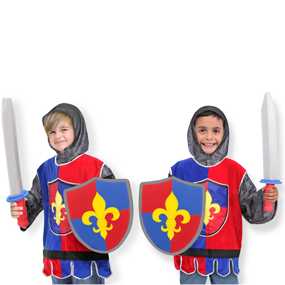 Melissa & Doug Knight Role Play Costume Set, Red/Yellow/Blue