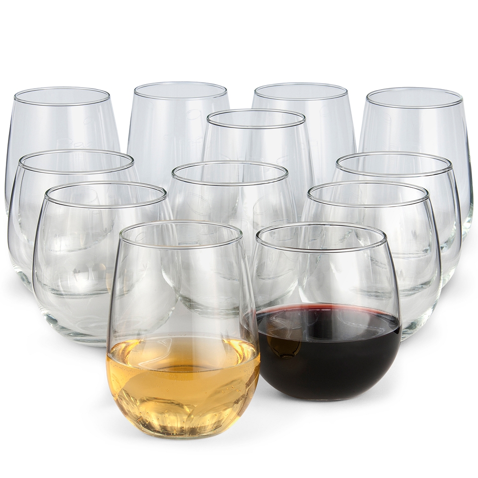 Libbey Set of 12 Stemless Wine Glasses