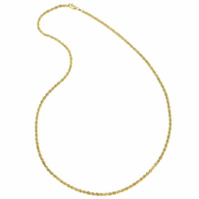 Solid 14K Gold Glitter Rope 1830" 2.5mm Chain JCPenney