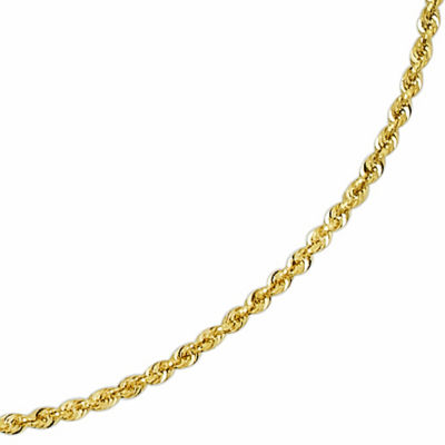 Solid 14K Gold Glitter Rope 1830" 2.5mm Chain JCPenney
