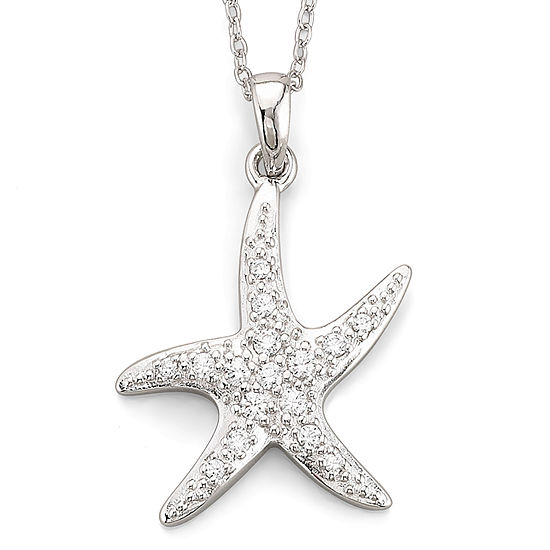 DiamonArt® Cubic Zirconia Pendant Starfish Necklace