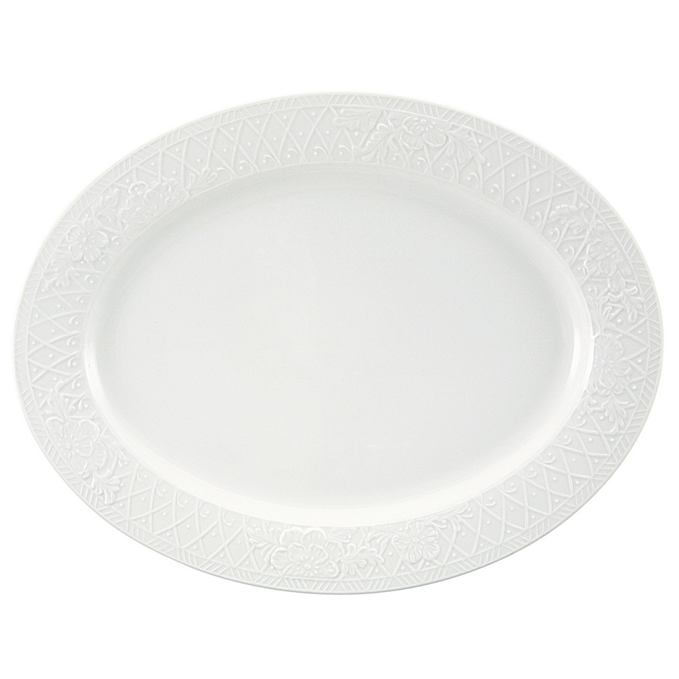 Nikko Blanc Fleur Oval Platter