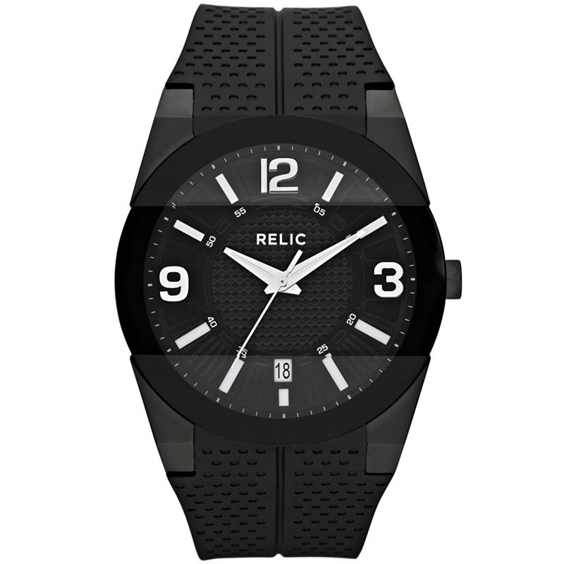 UPC 723765249469 product image for Relic Men's Black Rubber Watch | upcitemdb.com