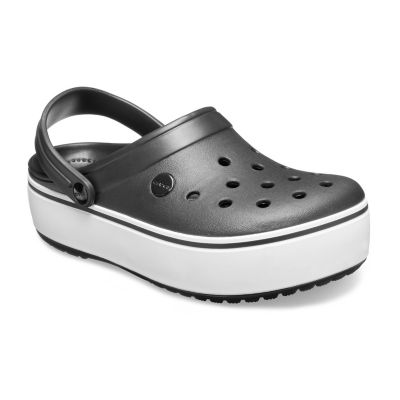 white platform crocs