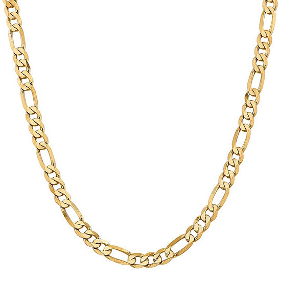 14K Gold 26 Inch Solid Figaro Chain Necklace