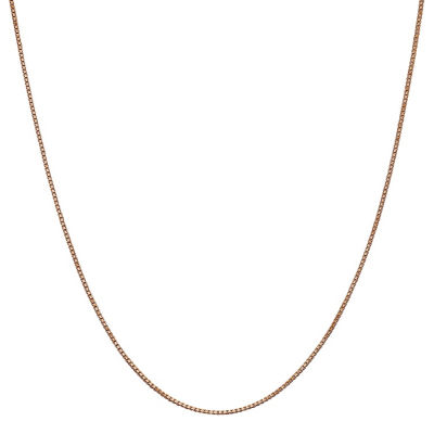 14K Rose Gold Solid Box Chain Necklace JCPenney
