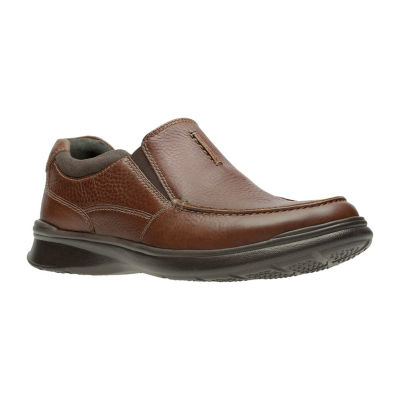 clarks cotrell free leather slip on shoe