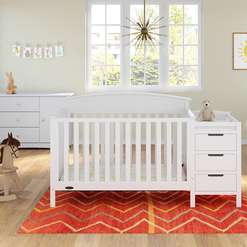 Graco Benton 5-in-1 Convertible Crib and Changer - White