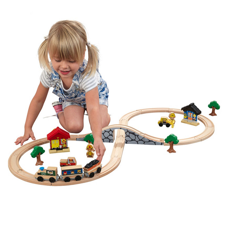 Kidkraft Figure 8 Train Set, Natural, One Size