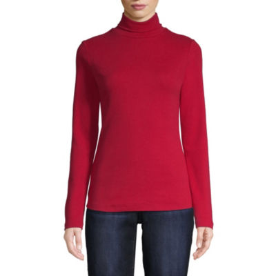 St. John's Bay Long Sleeve Turtleneck TShirtWomensJCPenney