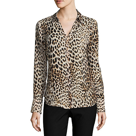 Image result for JCP worthington leopard blouse