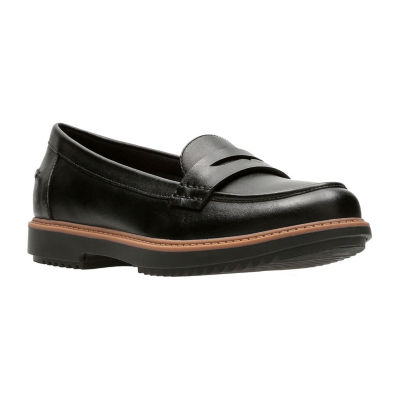 clarks leather moccasins