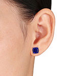 Lab Created Blue Sapphire Sterling Silver 8mm Stud Earrings
