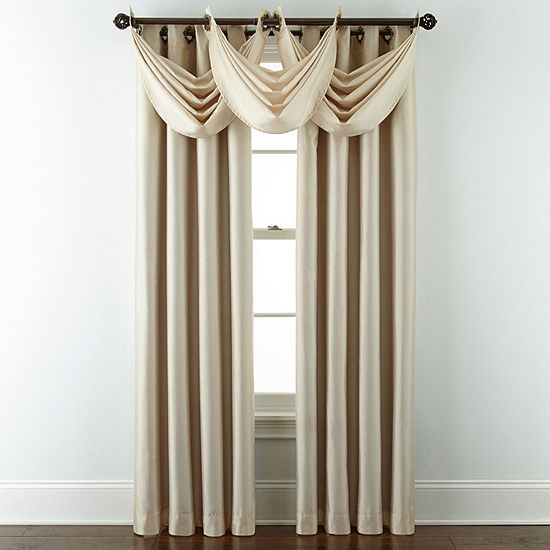 JCPenney Home Plaza Grommet-Top Lined Blackout Curtain Panel-JCPenney
