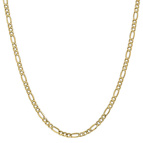 14K Gold 16 Inch Semisolid Figaro Chain Necklace