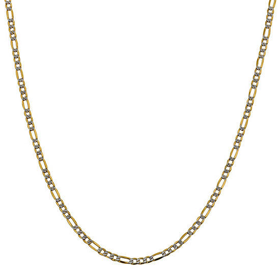 Made in Italy 14K Gold 16 Inch Semisolid Figaro Chain Necklace