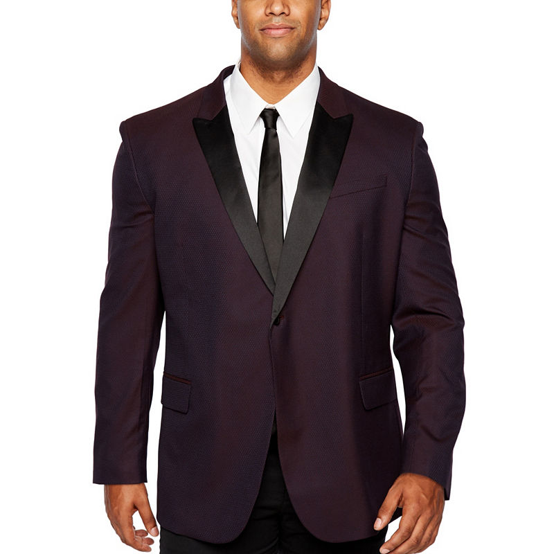 Jf J.Ferrar Black And Rose Classic Fit Sport Coat - Big And Tall, Mens ...