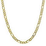 10K Gold 6mm Solid Figaro Chain Necklace