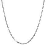 14K Gold 18 Inch Semisolid Figaro Chain Necklace