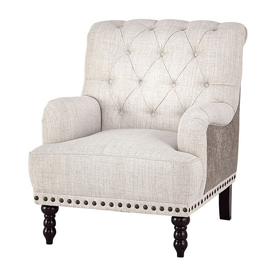 Signature Design By Ashley Tartonelle Accent Chair Color Ivory