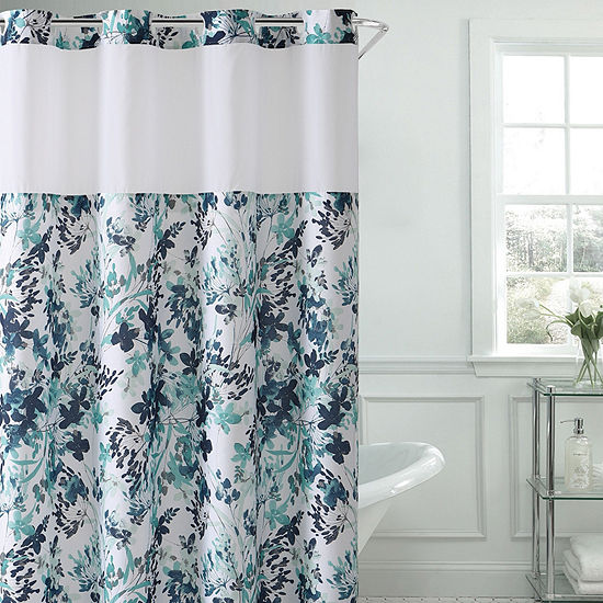 Hookless Water Color Floral Shower Curtain Set Jcpenney