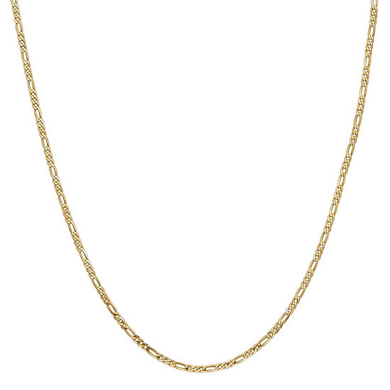 14K Gold 16 Inch Solid Figaro Chain Necklace