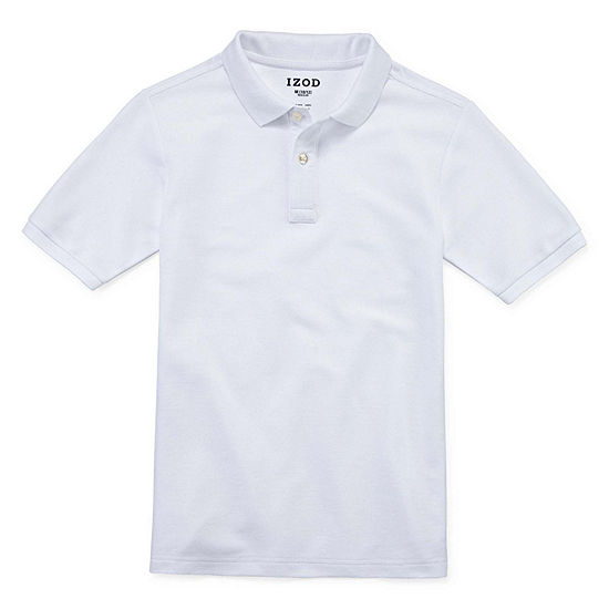 IZOD Boys' Short Sleeve Pique Polo Shirt 
