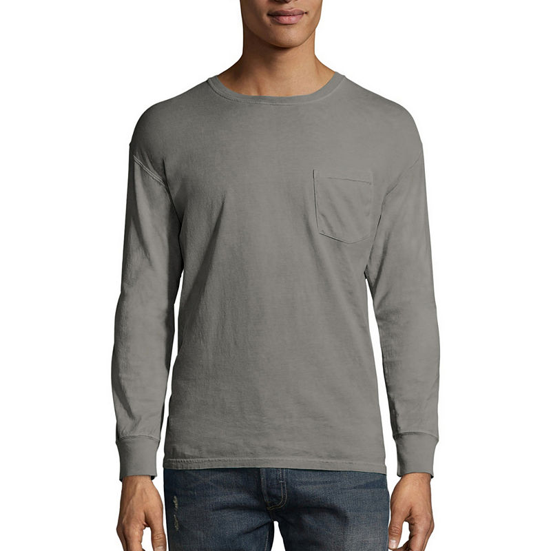 UPC 738994348456 product image for Hanes Long Sleeve Crew Neck T-Shirt | upcitemdb.com