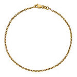 14K White Gold Solid Cable Chain Bracelet