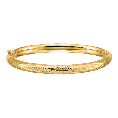 14K Gold Round Bangle Bracelet - JCPenney