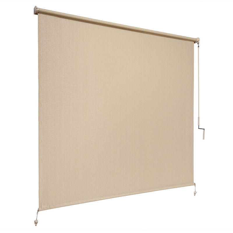 Wand Operated Roller Shade with 80% UV Block (8  x 6 )  Sesame