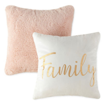 Jcpenney Home 2 Pack Family And Cozy Blush Throw Pillows