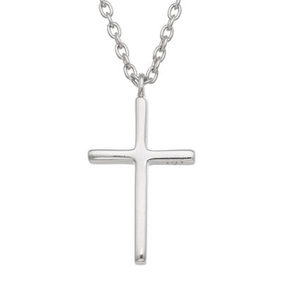 Womens Sterling Silver Cross Pendant Necklace JCPenney