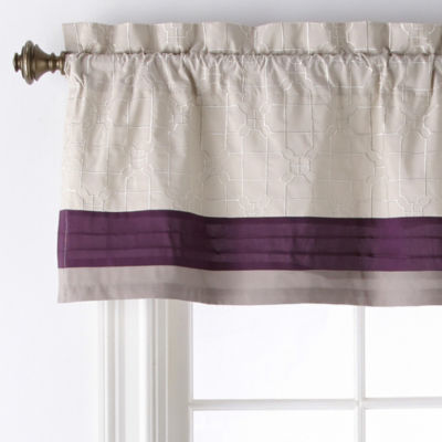 Jcpenney Home Landon Rod Pocket Tailored Valance Color Purple