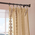 Exclusive Fabrics & Furnishing Cleopatra Embroidered Embroidered Sheer Rod Pocket Single Curtain Panel