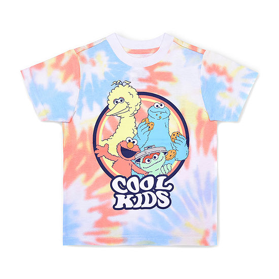 Okie Dokie Toddler Boys Crew Neck Sesame Street Short Sleeve Graphic T-Shirt