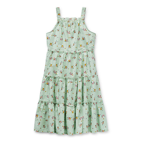 Thereabouts Little & Big Girls Short Sleeve Puffed Sleeve Sundress